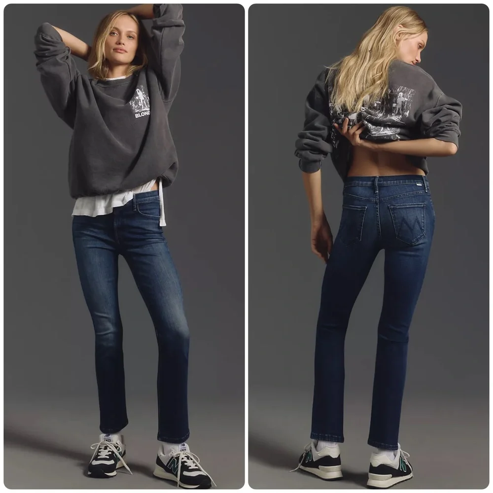 MOTHER | Jeans | Mother The Mid Rise Dazzler Ankle On The Edge Blue ...
